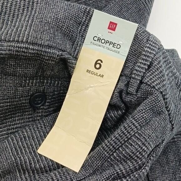 Gap Pants Dark Gray Cropped Favorite Trouser Womens Size 6 Regular - Picture 6 of 7